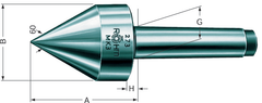 5MT HD 60° Pipe Nose - Live Center - Eagle Tool & Supply