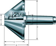 5MT HD 75° Bull Nose - Live Center - Eagle Tool & Supply