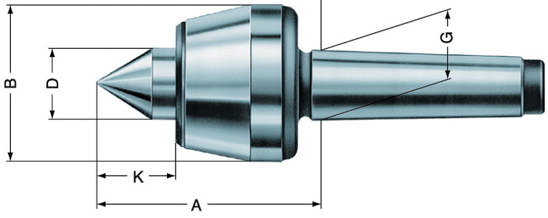 3MT Revolving Tailstock Standard - Live Center - Eagle Tool & Supply