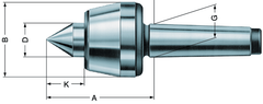 4MT Revolving Tailstock Standard - Live Center - Eagle Tool & Supply