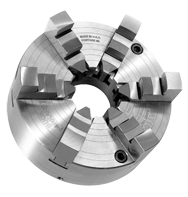 Ajust-Tru+ Universal Chuck - 6" Plain Mount; 6-Jaw - Eagle Tool & Supply