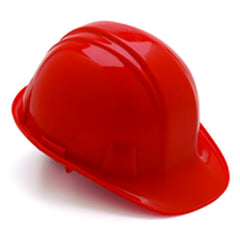 4 Point Ratchet Hard Hat, Red - Eagle Tool & Supply