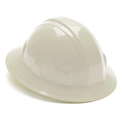 Hard Hat - White Full Brim 4 Point Ratchet Style - Eagle Tool & Supply