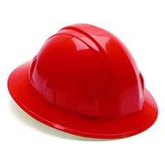 Hard Hat - Red Full Brim 4 Point Ratchet Style - Eagle Tool & Supply