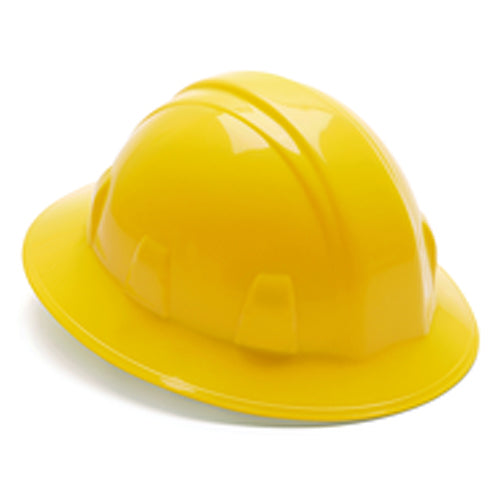 Hard Hat - Yellow Full Brim 4 Point Ratchet Style - Eagle Tool & Supply