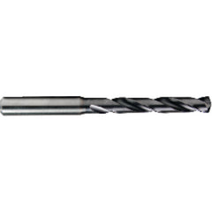 4.6 mm Dia. × 6 mm Shank × 36 mm Flute Length × 74 mm OAL, 5xD, TiAlN, 2xD Flute, Coolant Thru, H6 Solid Carbide Drill - Exact Industrial Supply
