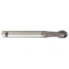 8mm Dia. - 100mm OAL - Carbide - Ball End HP End Mill-2 FL - Eagle Tool & Supply