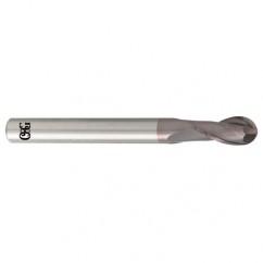 1.6mm Dia. - 50mm OAL - Carbide - Ball End HP End Mill-2 FL - Eagle Tool & Supply