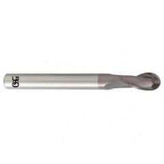 1.6mm Dia. - 50mm OAL - Carbide - Ball End HP End Mill-2 FL - Eagle Tool & Supply