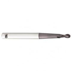 8mm Dia. - 100mm OAL - Carbide - Ball End HP End Mill-2 FL - Eagle Tool & Supply