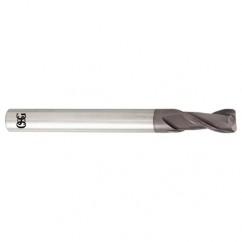 6mm Dia. x 80mm Overall Length 2-Flute 1mm C/R Solid Carbide SE End Mill-Round Shank-Center Cutting-TiALN - Eagle Tool & Supply