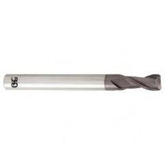 5/8 Dia. x 3-1/2 Overall Length 2-Flute .090 C/R Solid Carbide SE End Mill-Round Shank-Center Cutting-TiALN - Eagle Tool & Supply