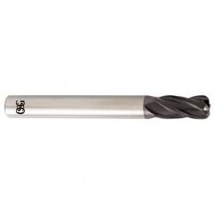 1/2 Dia. x 3 Overall Length 4-Flute .020 C/R Solid Carbide SE End Mill-Round Shank-Center Cutting-TiALN - Eagle Tool & Supply