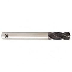 12mm Dia. x 110mm Overall Length 4-Flute 1mm C/R Solid Carbide SE End Mill-Round Shank-Center Cutting-TiALN - Eagle Tool & Supply