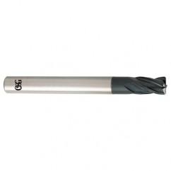 3mm Dia. x 60mm Overall Length 4-Flute 0.5mm C/R Solid Carbide SE End Mill-Round Shank-Center Cutting-TiALN - Eagle Tool & Supply