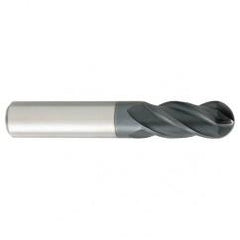 3/16" Dia. - 2" OAL - Carbide - Ball End HP End Mill-4 FL - Eagle Tool & Supply