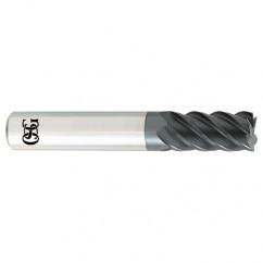 9/16 x 9/16 x 1-1/8 x 3-1/2 5Fl  C/R Carbide End Mill - TiALN - Eagle Tool & Supply