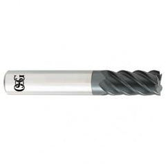 9/16 x 9/16 x 1-1/8 x 3-1/2 5Fl  C/R Carbide End Mill - TiALN - Eagle Tool & Supply