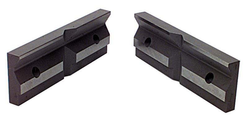 1-Pair Matching V-Groove Jaw Plates; For: 4/5" Speed Vise - Eagle Tool & Supply