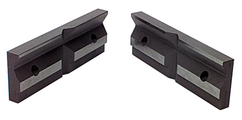 1-Pair Matching V-Groove Jaw Plates; For: 6/7" Speed Vise - Eagle Tool & Supply