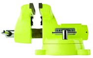 1560, High-Visibility Safety Vise, 6" Jaw Width, 5-3/4" Jaw Opening - Eagle Tool & Supply