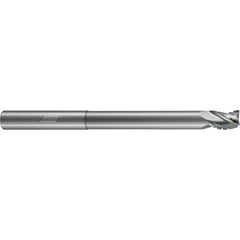 ‎3 Flute - Corner Radius - 35 Degree Helix - 0.2500″ (1/4) Cutter DIA × 0.2500″ (1/4) Shank DIA × 0.0100″ Radius × 0.3750″ (3/8) LOC × 4.0000″ (4) OAL × 0.7500″ (3/4) Reach - Uncoated