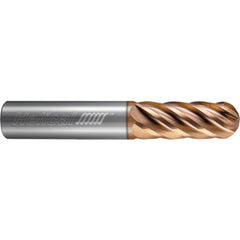 ‎6 Flute - Ball - 0.5000″ (1/2) Cutter DIA × 0.5000″ (1/2) Shank DIA × 0.2500″ (1/4) Radius × 3.1250″ (3-1/8) LOC × 6.0000″ (6) OAL  - TPLUS Coated