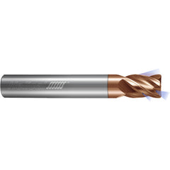 ‎4 Flute - Corner Radius - 0.3750″ (3/8) Cutter DIA × 0.3750″ (3/8) Shank DIA × 0.0300″ Radius × 1.0000″ (1) LOC × 3.0000″ (3) OAL  - TPLUS Coated