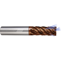 ‎6 Flute - Corner Radius - 0.3750″ (3/8) Cutter DIA × 0.3750″ (3/8) Shank DIA × 0.0300″ Radius × 1.0000″ (1) LOC × 3.0000″ (3) OAL  - TPLUS Coated