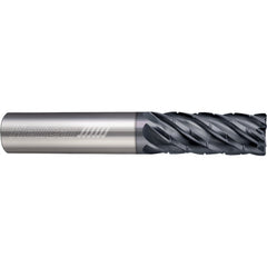 ‎6 Flute - Corner Radius - 0.7500″ (3/4) Cutter DIA × 0.7500″ (3/4) Shank DIA × 0.0600″ Radius × 1.6250″ (1-5/8) LOC × 4.0000″ (4) OAL  - APLUS Coated