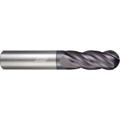 ‎4 Flute - Ball - 20.000 mm Cutter DIA × 20.000 mm Shank DIA × 10.000 mm Radius × 50.000 mm LOC × 125.000 mm OAL  - APLUS Coated