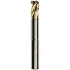 3/4 x 3/4 x 1 x 4 w/1-3/4 Reach Square 3 Flute Carbide M223N Streaker End Mill-ZrN - Eagle Tool & Supply