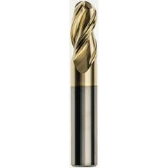 3/8 x 3/8 x 15/16 x 2-1/2 Ball Nose 3 Flute Carbide M223 Streaker End Mill-ZrN - Eagle Tool & Supply