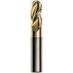 1/4 x 1/4 x 3/4 x 2-1/2 Ball Nose 3 Flute Carbide M223 Streaker End Mill-ZrN - Eagle Tool & Supply