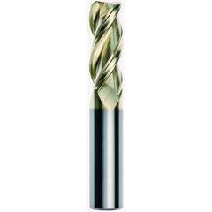 1/2 x 1/2 x 5/8 x 3 .030 Radius 3 Flute Carbide M223 Streaker End Mill-ZrN - Eagle Tool & Supply