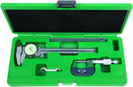 3 Pc. Measuring Tool Set - Includes Caliper, Micrometer and Scale - Eagle Tool & Supply
