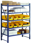 52 x 26 x 78" - Welded Frame Single Straight Shelving Starter Unit (Gray) - Eagle Tool & Supply