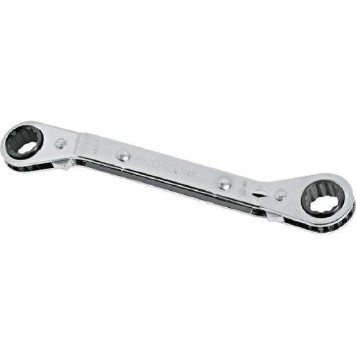 ‎Proto Offset Double Box Reversible Ratcheting Wrench 1/4″ × 5/16″ - 12 Point - Eagle Tool & Supply