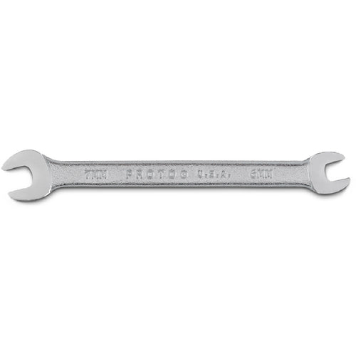 Proto Satin Open-End Wrench - 6 mm × 7 mm - Eagle Tool & Supply