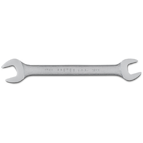 Proto Satin Open-End Wrench - 16 mm × 17 mm - Eagle Tool & Supply