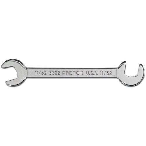 Proto Short Satin Angle Open-End Wrench - 11/32″ - Eagle Tool & Supply