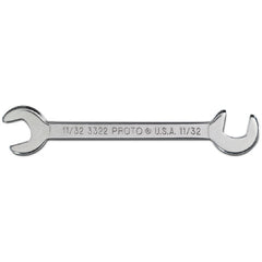 Proto Short Satin Angle Open-End Wrench - 11/32″ - Eagle Tool & Supply