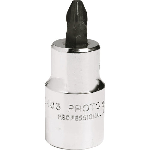 Proto 1/2″ Drive Phillips Screwdriver Bit Socket - # 3 - Eagle Tool & Supply