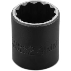 ‎Proto 1/2″ Drive Thin Wall Impact Socket 24 mm - 12 Point - Eagle Tool & Supply
