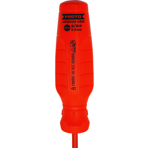 Proto VDE Insulated Cabinet Screwdriver- 9/64 × 4″ - Eagle Tool & Supply