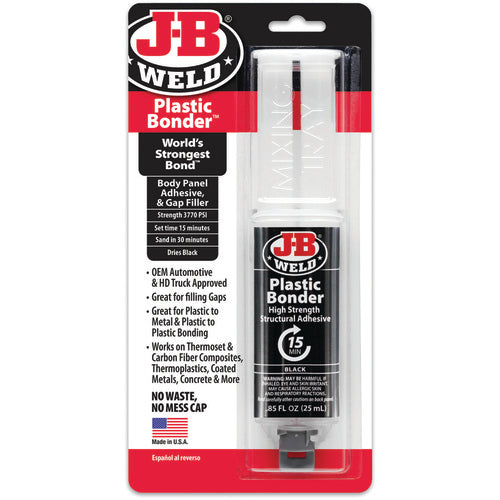 25 ml Syringe Plastic Bonder - Black - Eagle Tool & Supply