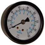 1/4 NPT Back Air Gauge 160 PSI - Eagle Tool & Supply