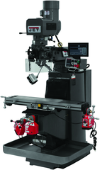 JTM-949EVS Mill With 3-Axis Newall DP700 DRO (Quill) With X-Axis Powerfeed and Air Powered Draw Bar - Eagle Tool & Supply