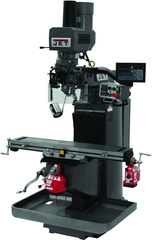 JTM-949EVS Mill With 3-Axis Newall DP700 DRO (Quill) With X and Y-Axis Powerfeeds and Air Powered Draw Bar - Eagle Tool & Supply