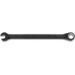 Proto Black Chrome Combination Non-Reversible Ratcheting Wrench 1/4″ - Spline - Eagle Tool & Supply